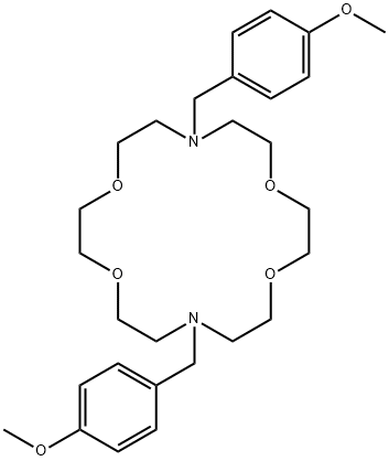 7,16-bis(4-methoxybenzyl)-1,4,10,13-tetraoxa-7,16-diazacyclooctadecane 구조식 이미지