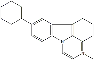 8-cyclohexyl-3-methyl-5,6-dihydro-4H-pyrazino[3,2,1-jk]carbazol-3-ium 구조식 이미지