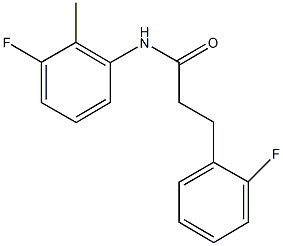 N-(3-fluoro-2-methylphenyl)-3-(2-fluorophenyl)propanamide 구조식 이미지