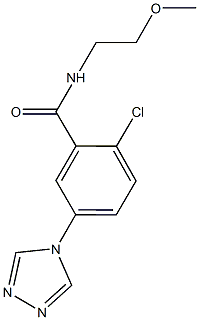 2-chloro-N-(2-methoxyethyl)-5-(4H-1,2,4-triazol-4-yl)benzamide Structure