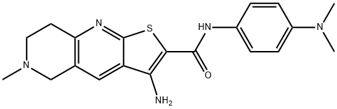 3-amino-N-[4-(dimethylamino)phenyl]-6-methyl-5,6,7,8-tetrahydrothieno[2,3-b][1,6]naphthyridine-2-carboxamide 구조식 이미지