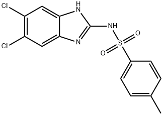 N-(5,6-dichloro-1H-benzimidazol-2-yl)-4-methylbenzenesulfonamide 구조식 이미지