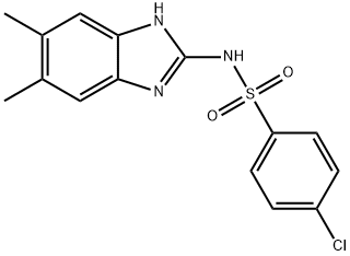 4-chloro-N-(5,6-dimethyl-1H-benzimidazol-2-yl)benzenesulfonamide 구조식 이미지