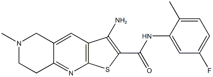 3-amino-N-(5-fluoro-2-methylphenyl)-6-methyl-5,6,7,8-tetrahydrothieno[2,3-b][1,6]naphthyridine-2-carboxamide 구조식 이미지