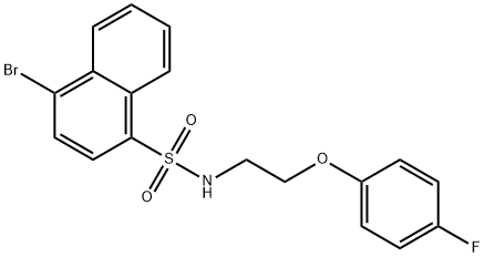 4-bromo-N-[2-(4-fluorophenoxy)ethyl]-1-naphthalenesulfonamide Structure