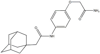 2-(1-adamantyl)-N-[4-(2-amino-2-oxoethoxy)phenyl]acetamide 구조식 이미지