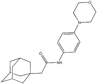 2-(1-adamantyl)-N-[4-(4-morpholinyl)phenyl]acetamide 구조식 이미지