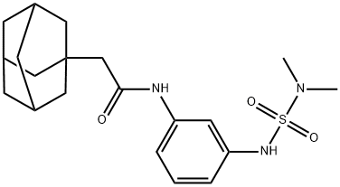 2-(1-adamantyl)-N-(3-{[(dimethylamino)sulfonyl]amino}phenyl)acetamide 구조식 이미지
