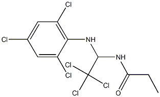 N-[2,2,2-trichloro-1-(2,4,6-trichloroanilino)ethyl]propanamide Structure