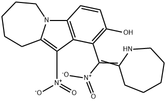 1-{2-azepanylidenenitromethyl}-11-nitro-7,8,9,10-tetrahydro-6H-azepino[1,2-a]indol-2-ol Structure