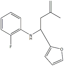 2-fluoro-N-[1-(2-furyl)-3-methyl-3-butenyl]aniline 구조식 이미지