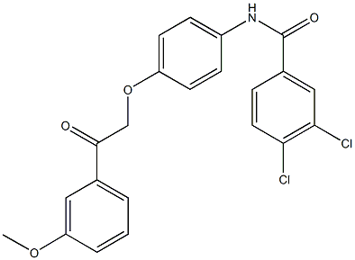 3,4-dichloro-N-{4-[2-(3-methoxyphenyl)-2-oxoethoxy]phenyl}benzamide Structure