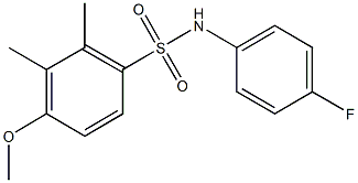 N-(4-fluorophenyl)-4-methoxy-2,3-dimethylbenzenesulfonamide 구조식 이미지