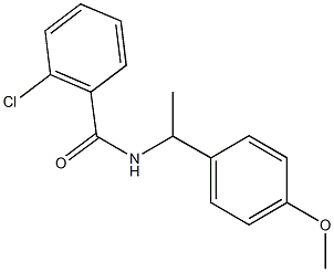 2-chloro-N-[1-(4-methoxyphenyl)ethyl]benzamide 구조식 이미지