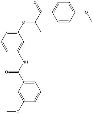 3-methoxy-N-{3-[2-(4-methoxyphenyl)-1-methyl-2-oxoethoxy]phenyl}benzamide Structure