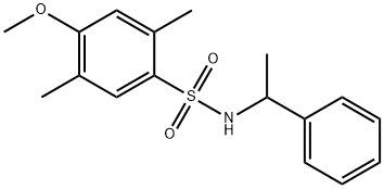 4-methoxy-2,5-dimethyl-N-(1-phenylethyl)benzenesulfonamide Structure