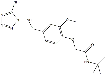 2-(4-{[(5-amino-1H-tetraazol-1-yl)amino]methyl}-2-methoxyphenoxy)-N-(tert-butyl)acetamide Structure