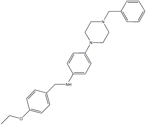N-[4-(4-benzyl-1-piperazinyl)phenyl]-N-(4-ethoxybenzyl)amine 구조식 이미지
