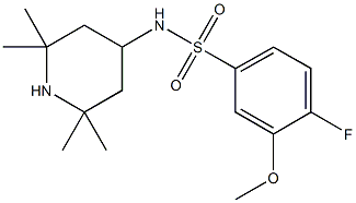 4-fluoro-3-methoxy-N-(2,2,6,6-tetramethyl-4-piperidinyl)benzenesulfonamide 구조식 이미지