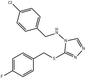 N-(4-chlorobenzyl)-N-{3-[(4-fluorobenzyl)sulfanyl]-4H-1,2,4-triazol-4-yl}amine Structure