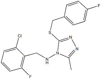 N-(2-chloro-6-fluorobenzyl)-N-{3-[(4-fluorobenzyl)sulfanyl]-5-methyl-4H-1,2,4-triazol-4-yl}amine Structure