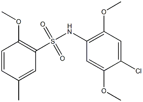 N-(4-chloro-2,5-dimethoxyphenyl)-2-methoxy-5-methylbenzenesulfonamide Structure