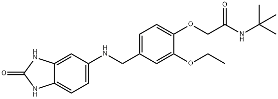 N-(tert-butyl)-2-(2-ethoxy-4-{[(2-oxo-2,3-dihydro-1H-benzimidazol-5-yl)amino]methyl}phenoxy)acetamide Structure