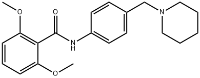 2,6-dimethoxy-N-[4-(1-piperidinylmethyl)phenyl]benzamide 구조식 이미지