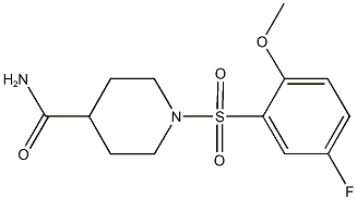 1-[(5-fluoro-2-methoxyphenyl)sulfonyl]-4-piperidinecarboxamide 구조식 이미지