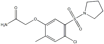 2-[4-chloro-2-methyl-5-(1-pyrrolidinylsulfonyl)phenoxy]acetamide Structure