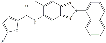 5-bromo-N-[6-methyl-2-(1-naphthyl)-2H-1,2,3-benzotriazol-5-yl]-2-furamide 구조식 이미지