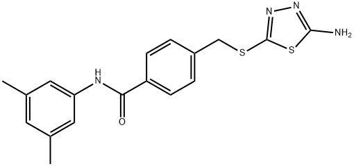 4-{[(5-amino-1,3,4-thiadiazol-2-yl)thio]methyl}-N-(3,5-dimethylphenyl)benzamide Structure