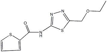 N-[5-(ethoxymethyl)-1,3,4-thiadiazol-2-yl]-2-thiophenecarboxamide 구조식 이미지