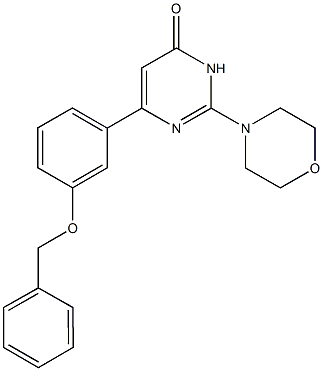 6-[3-(benzyloxy)phenyl]-2-(4-morpholinyl)-4(3H)-pyrimidinone 구조식 이미지