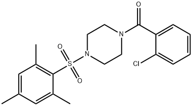 1-(2-chlorobenzoyl)-4-(mesitylsulfonyl)piperazine Structure