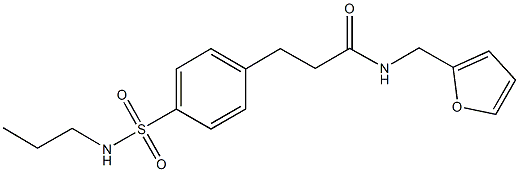 N-(2-furylmethyl)-3-{4-[(propylamino)sulfonyl]phenyl}propanamide 구조식 이미지