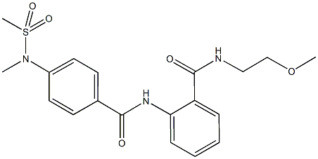 N-(2-methoxyethyl)-2-({4-[methyl(methylsulfonyl)amino]benzoyl}amino)benzamide Structure