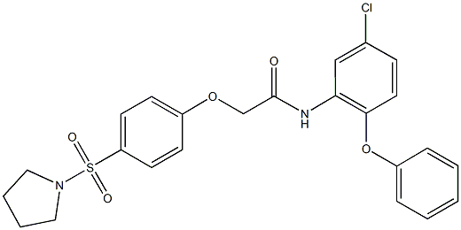 N-(5-chloro-2-phenoxyphenyl)-2-[4-(1-pyrrolidinylsulfonyl)phenoxy]acetamide Structure