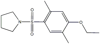 2,5-dimethyl-4-(1-pyrrolidinylsulfonyl)phenyl ethyl ether 구조식 이미지