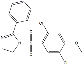 2,5-dichloro-4-[(2-phenyl-4,5-dihydro-1H-imidazol-1-yl)sulfonyl]phenyl methyl ether Structure