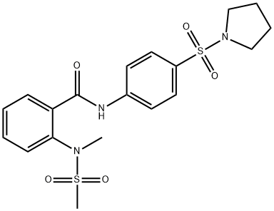 2-[methyl(methylsulfonyl)amino]-N-[4-(1-pyrrolidinylsulfonyl)phenyl]benzamide Structure