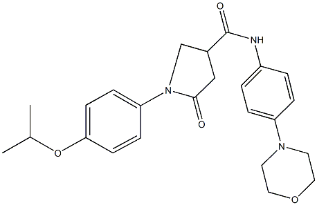 1-(4-isopropoxyphenyl)-N-[4-(4-morpholinyl)phenyl]-5-oxo-3-pyrrolidinecarboxamide Structure