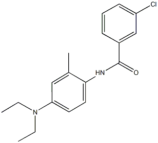 3-chloro-N-[4-(diethylamino)-2-methylphenyl]benzamide 구조식 이미지