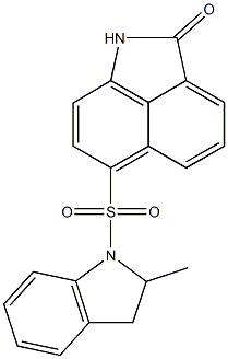 6-[(2-methyl-2,3-dihydro-1H-indol-1-yl)sulfonyl]benzo[cd]indol-2(1H)-one Structure