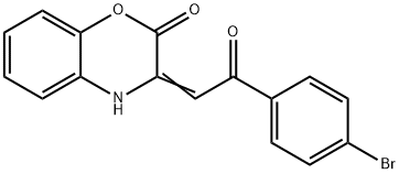 3-[2-(4-bromophenyl)-2-oxoethylidene]-3,4-dihydro-2H-1,4-benzoxazin-2-one 구조식 이미지