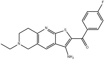 (3-amino-6-ethyl-5,6,7,8-tetrahydrothieno[2,3-b][1,6]naphthyridin-2-yl)(4-fluorophenyl)methanone 구조식 이미지