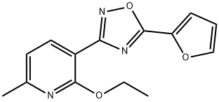 ethyl 3-[5-(2-furyl)-1,2,4-oxadiazol-3-yl]-6-methyl-2-pyridinyl ether 구조식 이미지