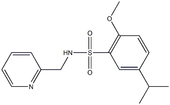 5-isopropyl-2-methoxy-N-(2-pyridinylmethyl)benzenesulfonamide 구조식 이미지