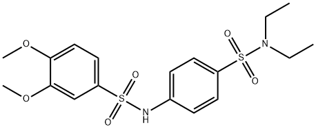 N-{4-[(diethylamino)sulfonyl]phenyl}-3,4-dimethoxybenzenesulfonamide 구조식 이미지