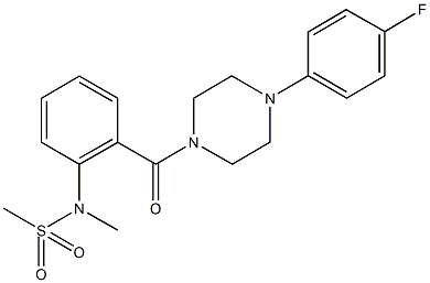 N-(2-{[4-(4-fluorophenyl)-1-piperazinyl]carbonyl}phenyl)-N-methylmethanesulfonamide Structure